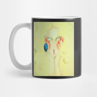 BLONDE FASHION 70S GIRL POSTER DRAWING Mug